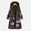Amazon's new Autumn/Winter 2022 collection features a patchwork color-blocking fleece cotton coat and a long, hooded, zipped women's dress with a ethnic style Specification image